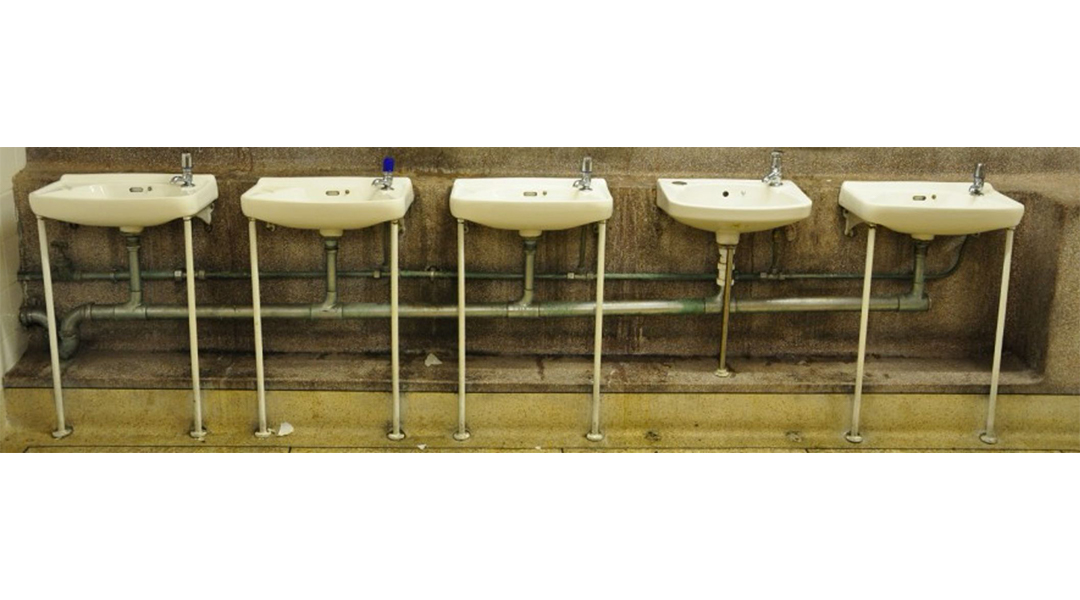 Row of sinks