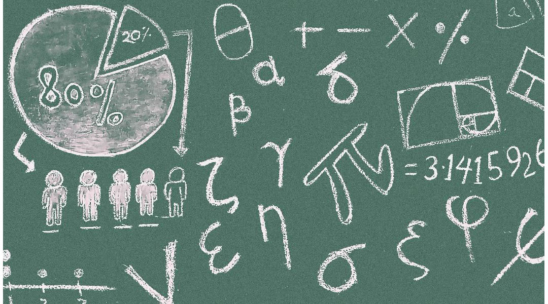 Maths on chalkboard