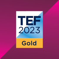 Purple box with the TEF 2023 Gold logo in the middle.