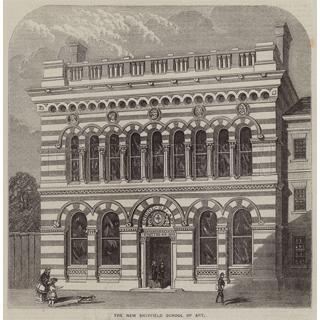 Illustration of the Sheffield school of art in 1843