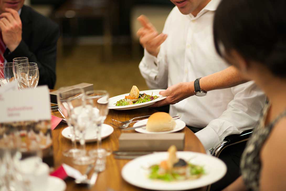 People eating in restaurant