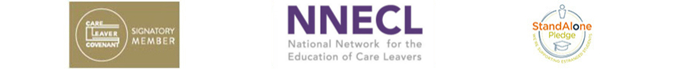 Logos for the Care Leaver Covenant, NNECL and StandAlone Pledge