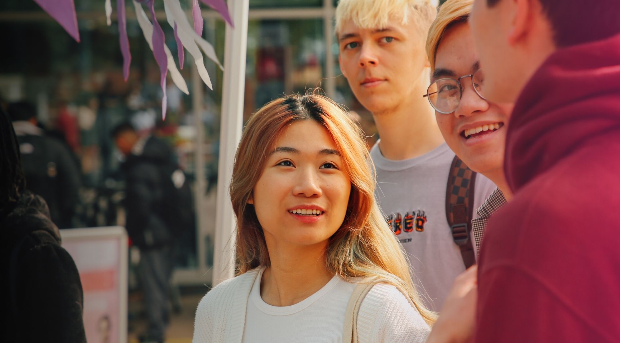 Students at an open day