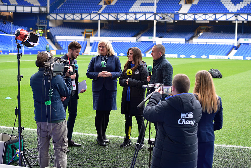 Journalism graduate achieves goals with Everton Football Club