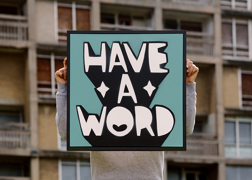 Kid Acne - Have a Word exhibition flyer