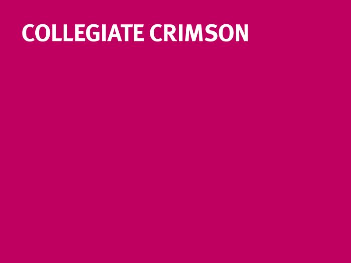 Sheffield Hallam University Collegiate Crimson colour