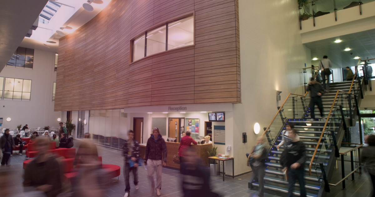 Students at an event in Cantor Building