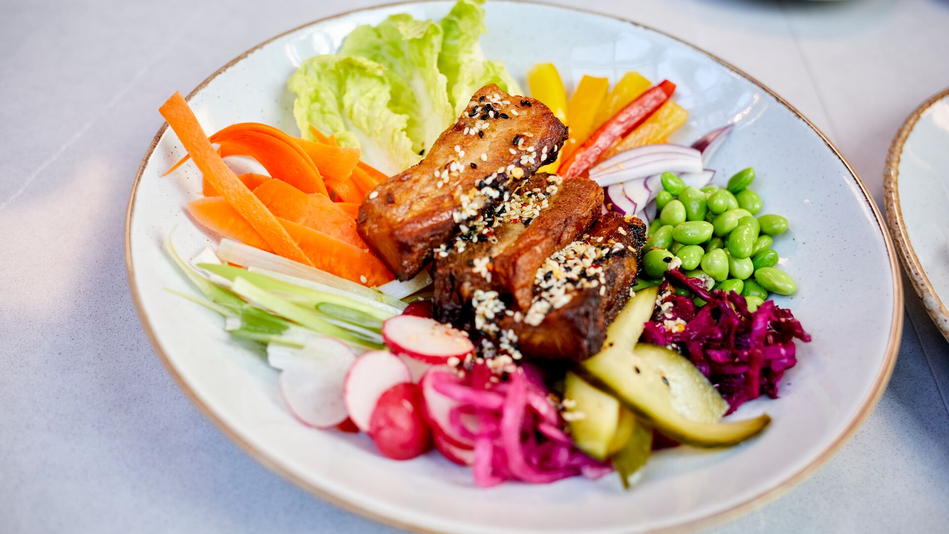 A meal served on a plate