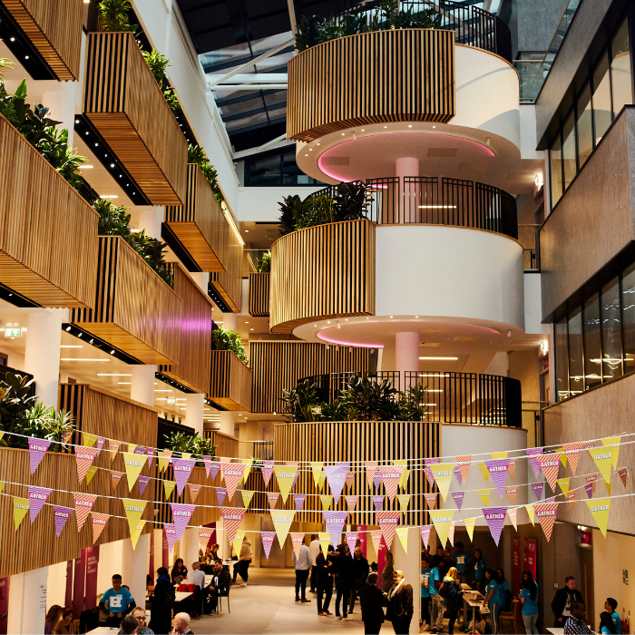 Conference at the Atrium in Owen Building