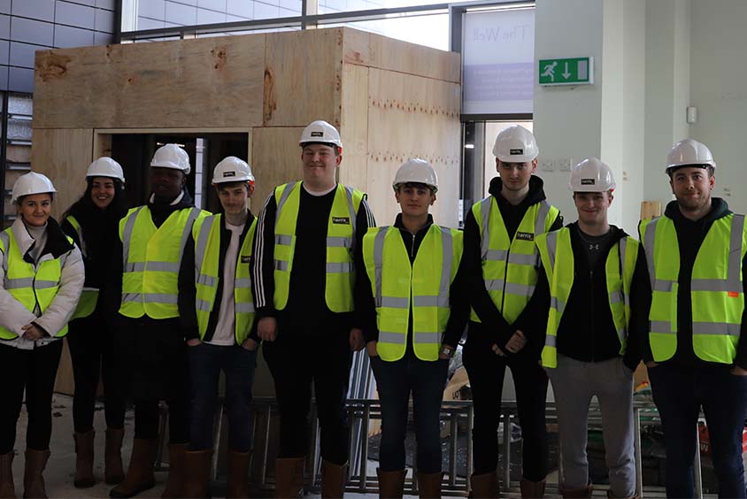 Students on site in Barnsley