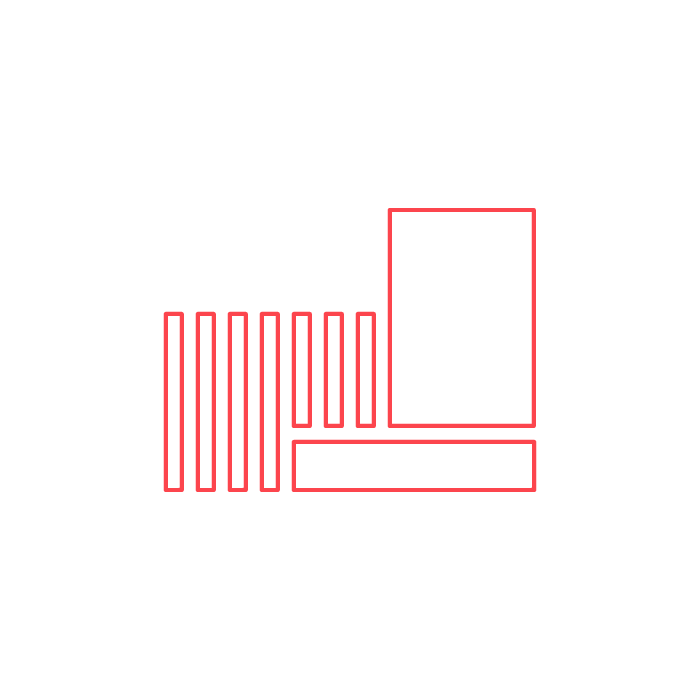 Building outline of Sheffield Business School in red outline