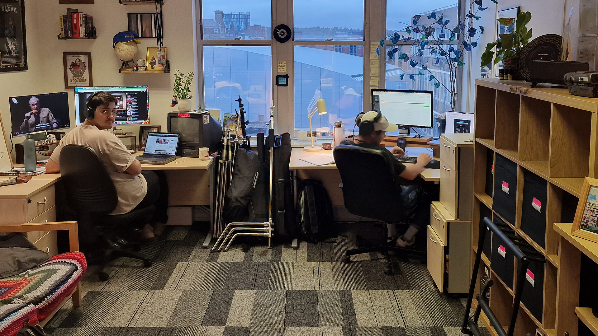 Students working in the Hallam iLab