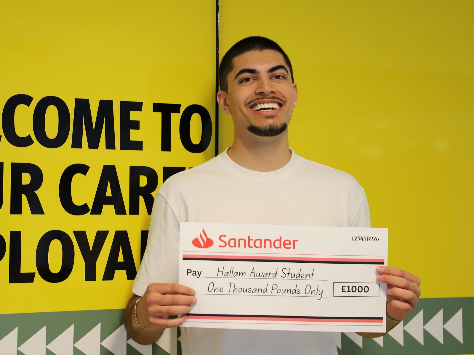 Student outside the Careers Hub