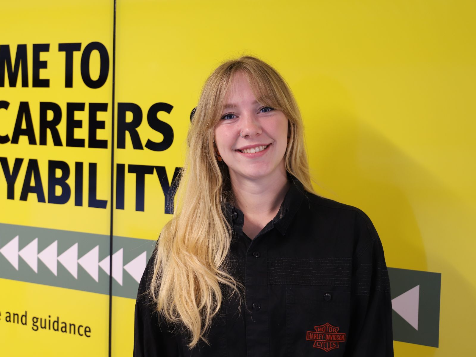 Student outside Careers Hub