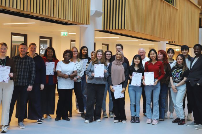 Students with certificates