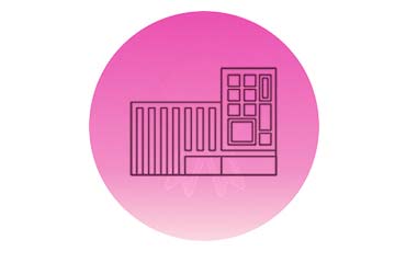 Decorative image – icon depicting accommodation block