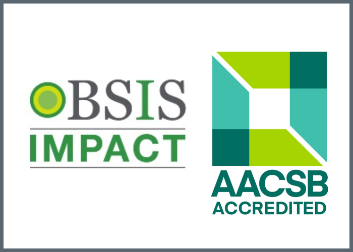 BSIS Impact and AACSB accreditation logos