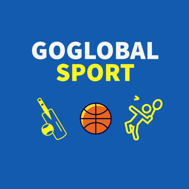 GoGlobal Sport logo, cricket, basketball and badminton