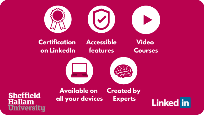 Certification of completion, accessible content, video content, available on all your devices, created by experts