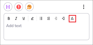 image showing the formula button in Genio mobile