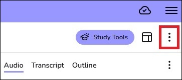 screenshot of where the 3 dots menu is located