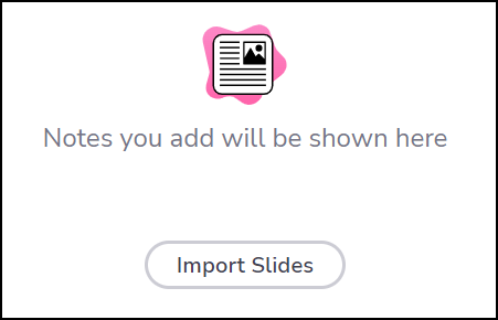 button showing for importing slides 