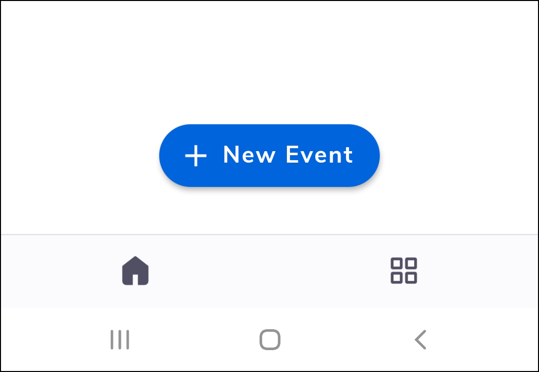 blue button to create new event