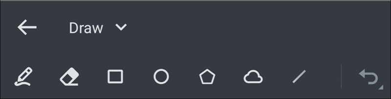 image showing the draw tools