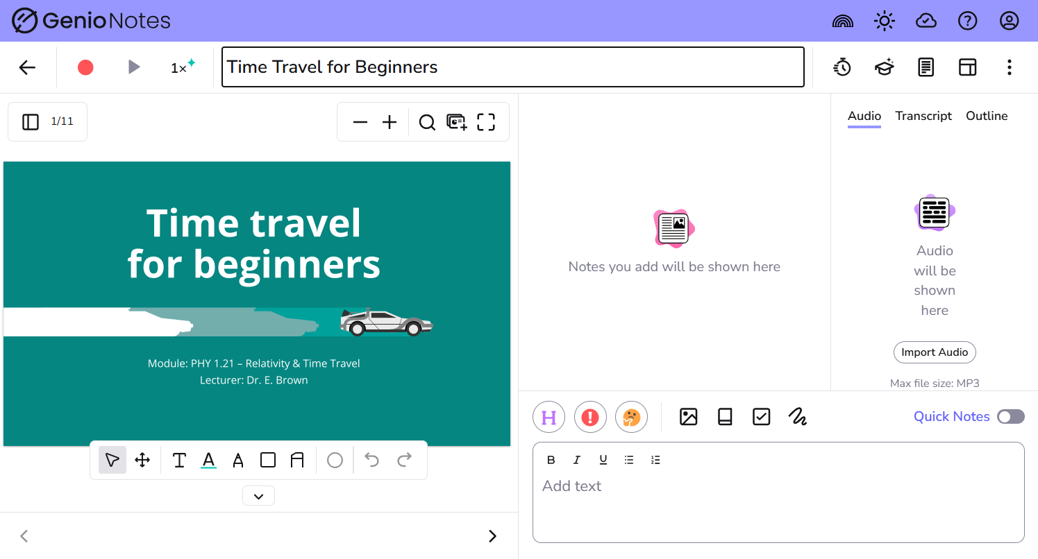 Recording with the web app Sheffield Hallam University