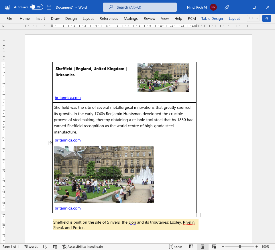 Collection pasted into Microsoft Word after using 'Copy All' feature
