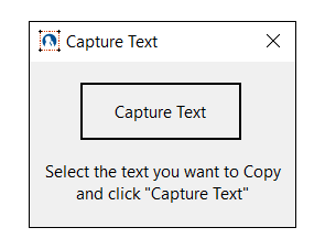 The capture text dialogue in MindView