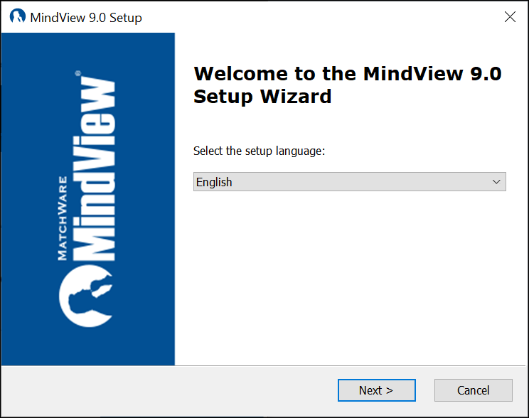 Mindview installation wizard (in Windows)