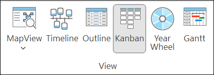 the highlight Kanban icon from the view menu 