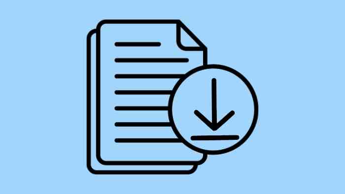 image of a basic document using black lines and a blue background