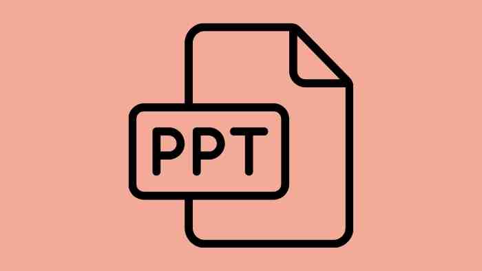 cartoon image of a Powerpoint logo using black lines and an orange background 