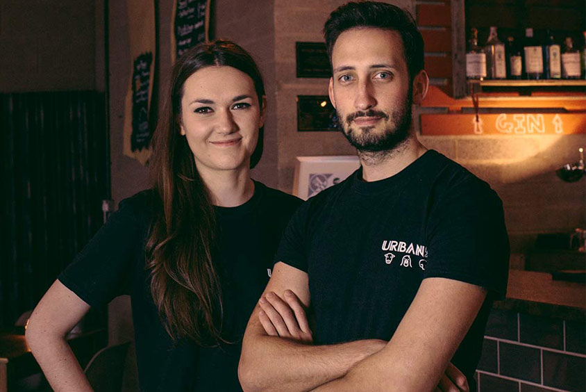 Graduates Adam Clark and Amy Lonsdale in their business Urban Quarter