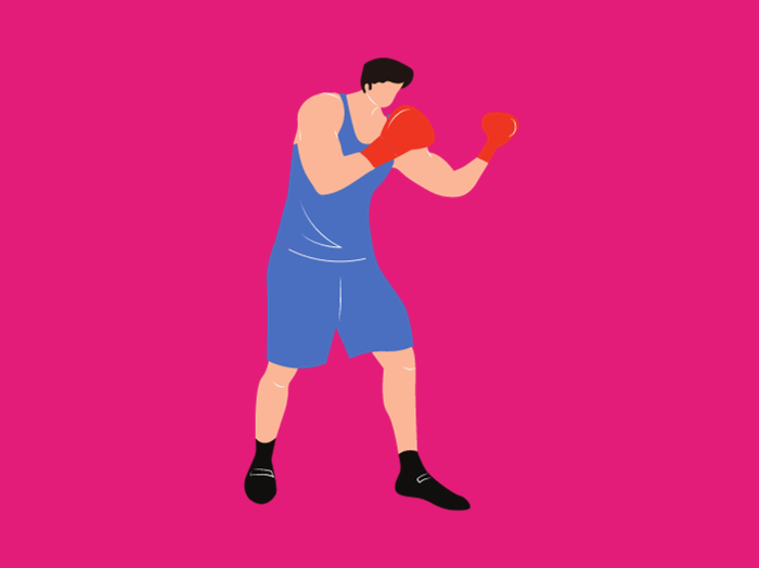 Graphic of man boxing