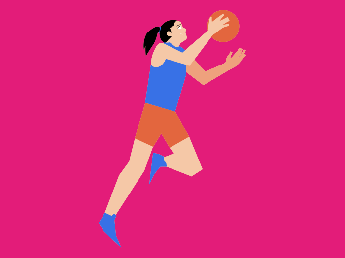 woman playing korfball