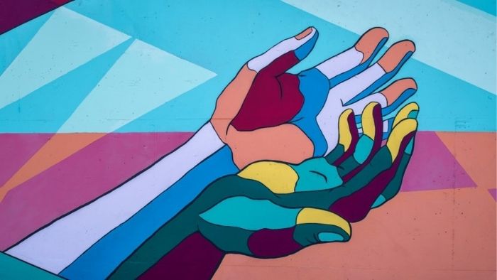 Multicoloured hand