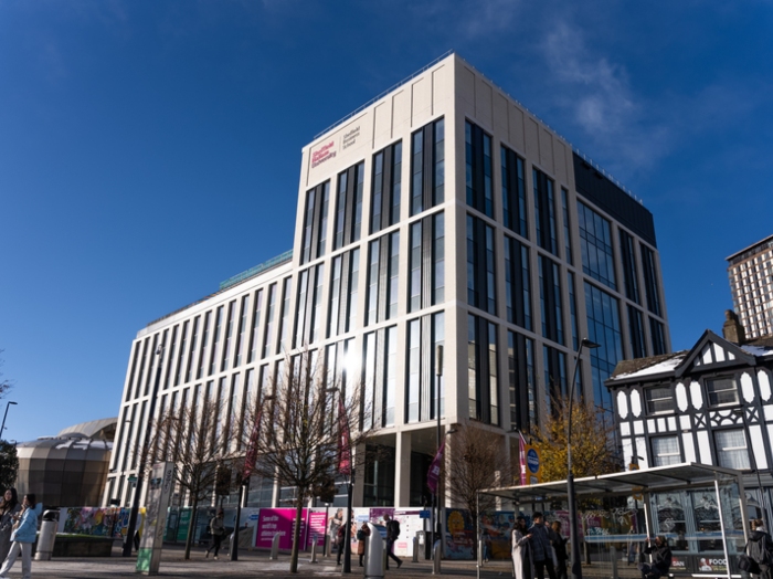 Sun shining on Hallam campus