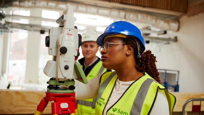 Construction student on placement