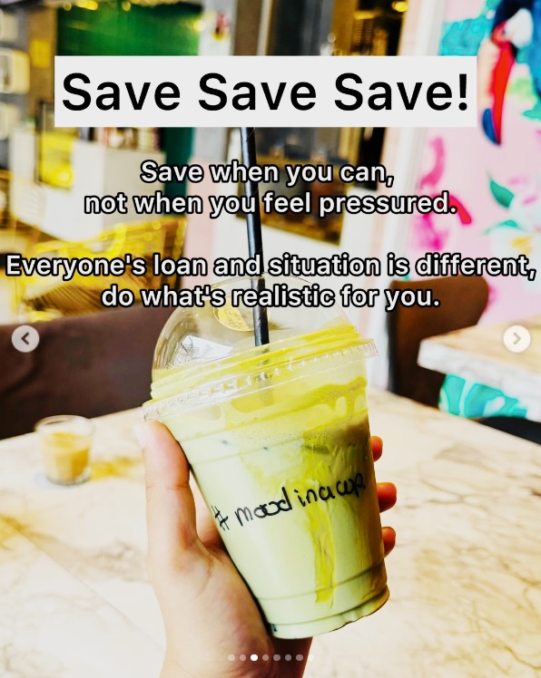 Save when you can, not when you feel pressured. Everyone's loan and situation are different, do what's realistic for you