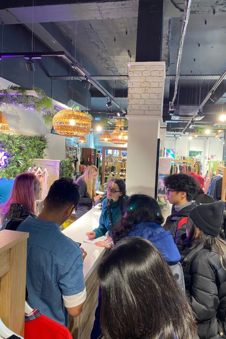 People gathered in a room for an industry night