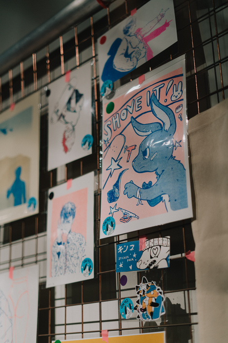 A photograph from the 2021 illustration exhibition  