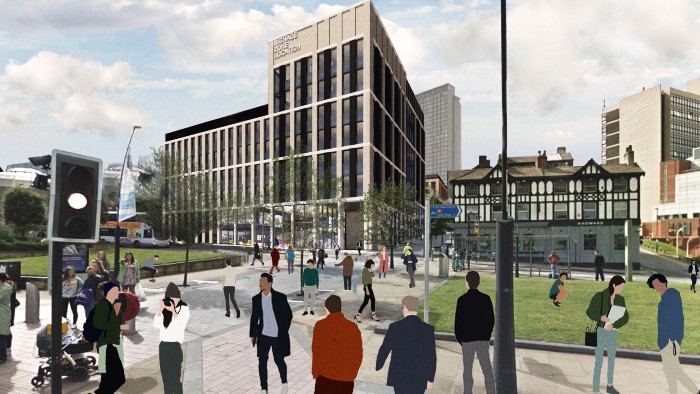 An artist's impression of the planned new development at Sheffield Hallam University, where the now demolished Science Park used to be.