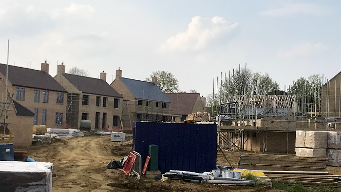 Community-led housing estate under construction