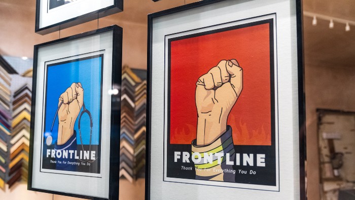 A series of eye-catching illustrations called Frontline created by Hallam graduate Emily Williams during lockdown.