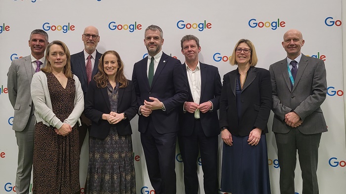 Representatives from Google, Sheffield Hallam University, University of Sheffield and South Yorkshire Mayoral Combined Authority at Google Garage event