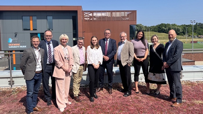 Staff from Sheffield Hallam and La Trobe universities at the Advanced Wellbeing Research Centre