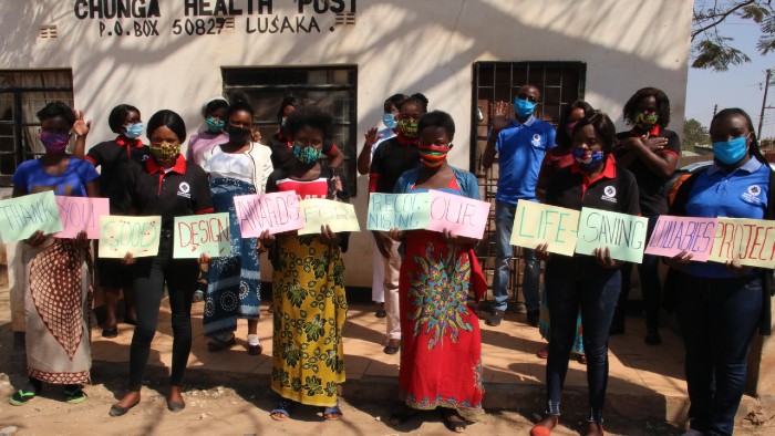 St John volunteers at the Chunga Health Post in Zambia